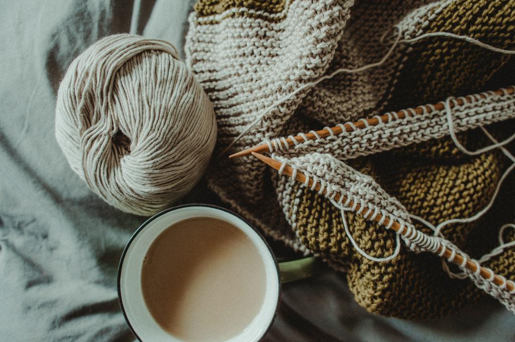 tricot, tasse de thé