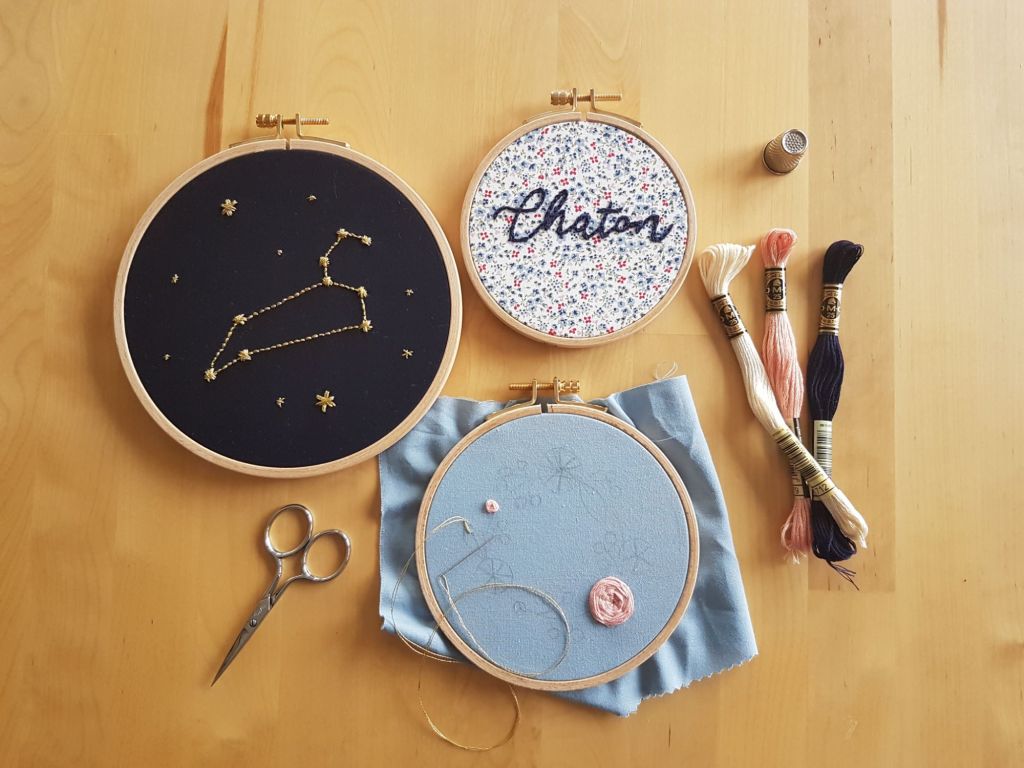 tambours brodés - photo personnelle